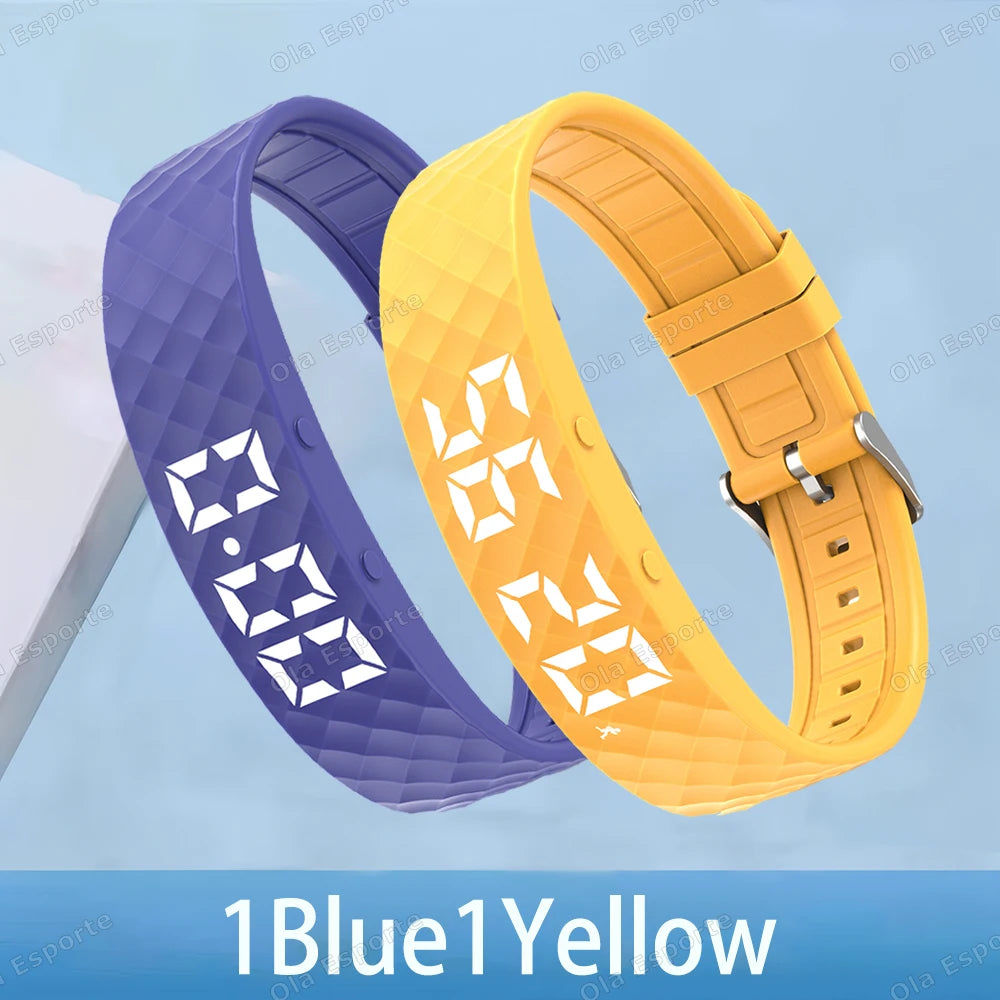 2026 Outdoor Smartwatch Sports Bracelet Vibration Alarm Clock Reminder Sleep Monitoring 24 Hours Pedometer Rechargeable Bracelet