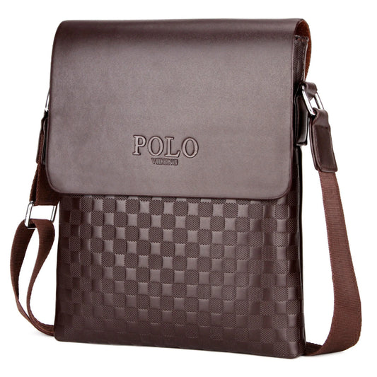 Men's Checkered Crossbody Shoulder Bag