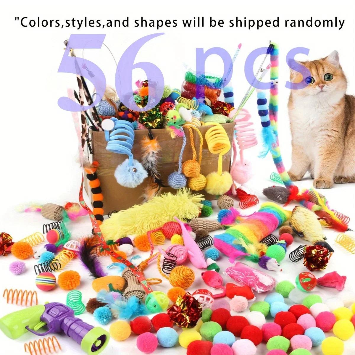 Cat Toys Mixed Pack – 14, 28, or 56 Pieces