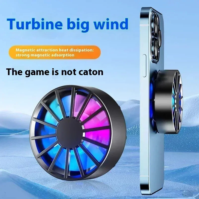 Portable Magnetic Phone Cooler RGB Fan for Gaming