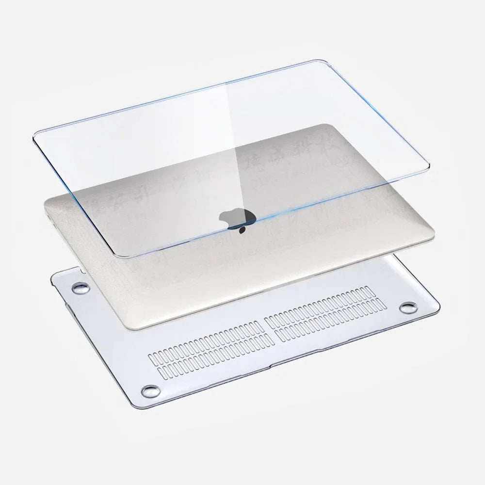 Crystal Clear Laptop Case for Macbook Air 13.6 M4 15 M3 Hard Cover for Mac Book Neo 2026 Pro 13 M1 M2 14 16 Sleeve Accessories