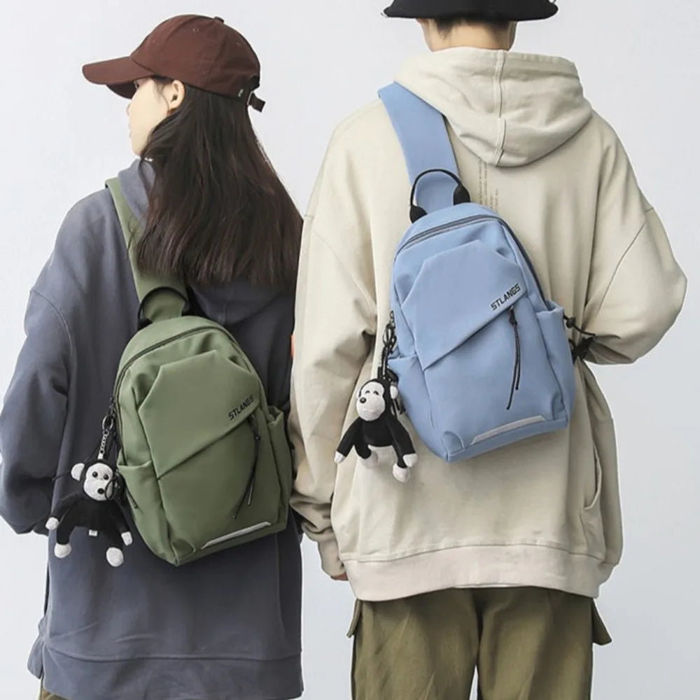 Unisex Korean Style Crossbody Bag Lightweight Portable Shoulder Bag Ideal for Casual Daily Fashion Shopping & Outdoor Leisure