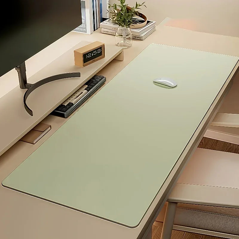 1pc Large Faux Leather Mouse Pad, Non-Slip Waterproof Desk Pad for Office, Desk, Mouse Pads for DeskEasy To Clean, Mouse Pads - Urbizia