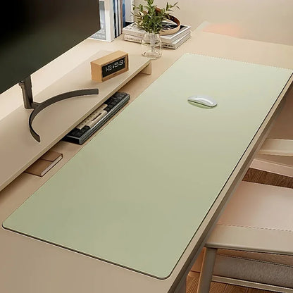 1pc Large Faux Leather Mouse Pad, Non-Slip Waterproof Desk Pad for Office, Desk, Mouse Pads for DeskEasy To Clean, Mouse Pads - Urbizia