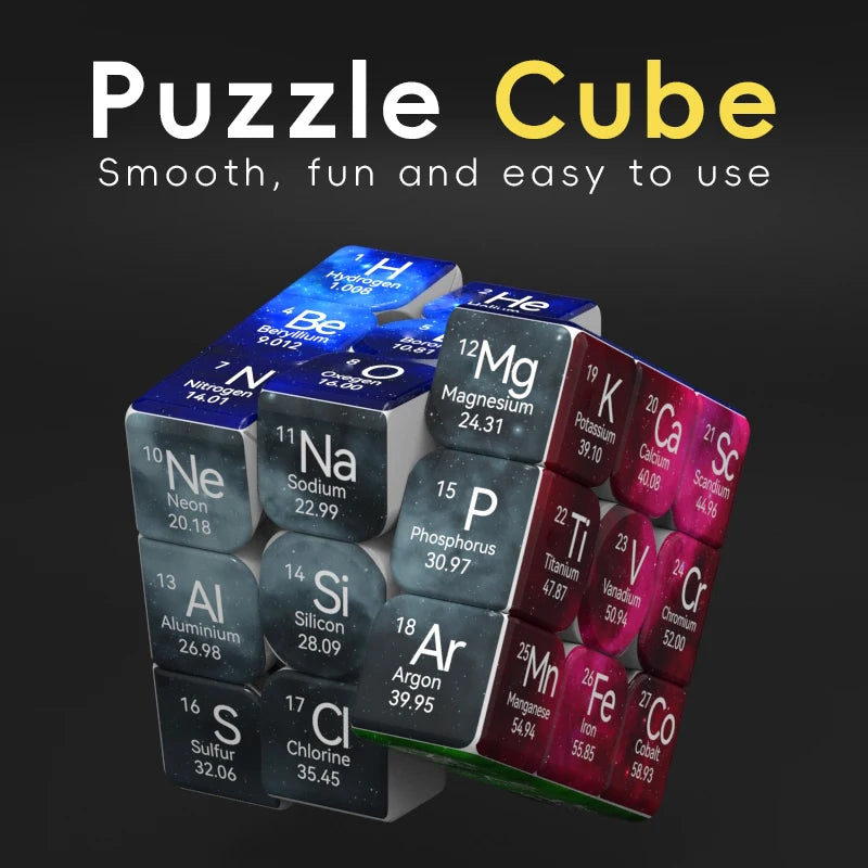 The Periodic Table Cuberspeed ZIINA STAR 3x3 Speed Cube Puzzle Magic Cube 3x3x3 Puzzle