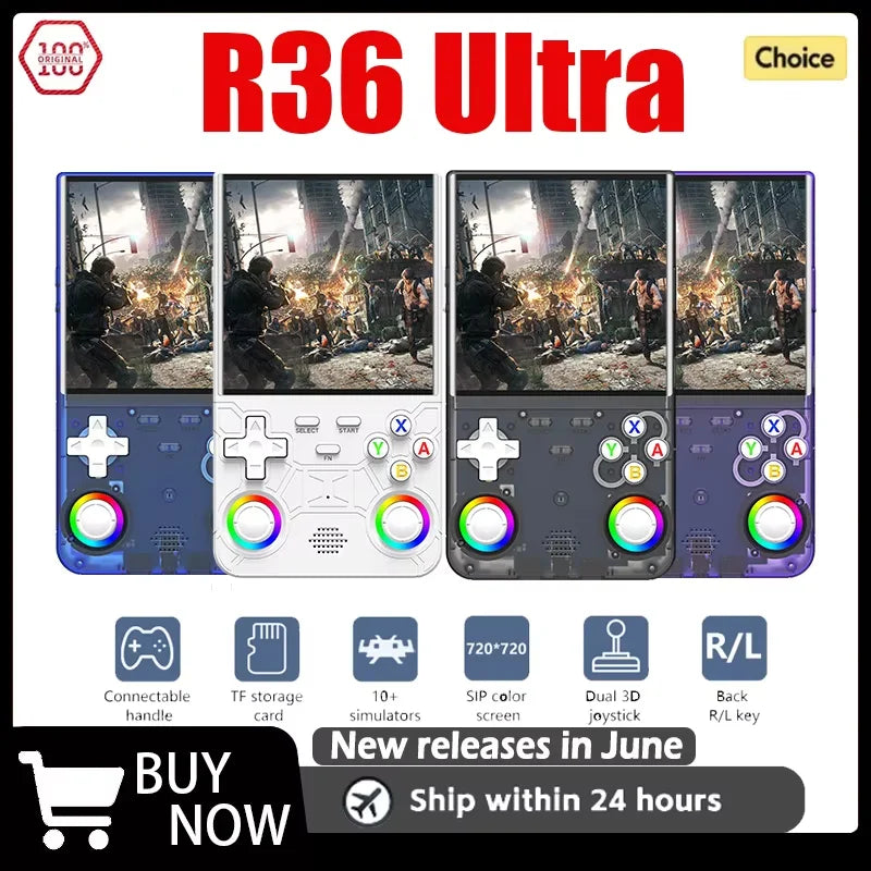 New R36 128GB Ultra Retro Handheld Game Console 4.0-inch Open-Source Linux System Portable Video Player