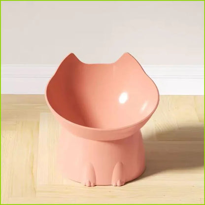 New cat bowl with long ears and high feet bowl with cat and dog neck protection and anti-overturning plastic raised pet bowl