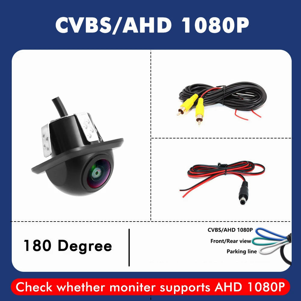 SMARTOUR Car Rear View Camera 1080P Night Vision Reversing Auto Parking Monitor CCD Waterproof 170 Degree HD Video Fish Eye Lens