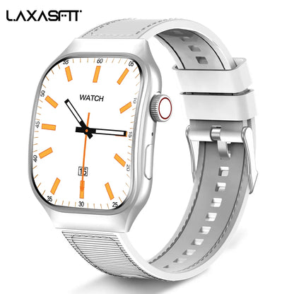 LAXASFIT New Bluetooth Call Smart Watch for Men 2.01" HD Curved Screen Sports Watch Health Monitor Smart Watch for Android iOS