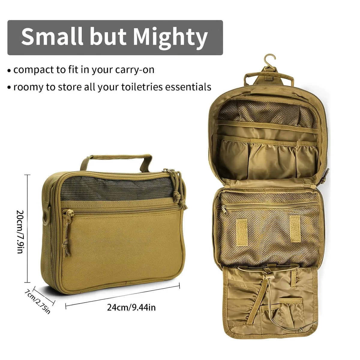 1pc Men's Portable and Durable Tactical Outdoor Bag Made of Oxford Fabric, Toiletries Travel Bag for Short Trips