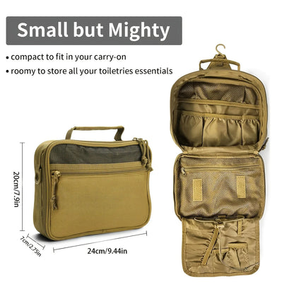 1pc Men's Portable and Durable Tactical Outdoor Bag Made of Oxford Fabric, Toiletries Travel Bag for Short Trips