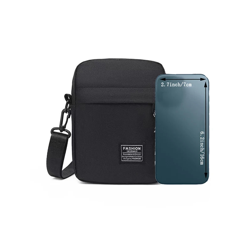 Men's Bag, Available in Single Shoulder or Cross-Body Design, Suitable for Daily Use during School Made of Nylon Material