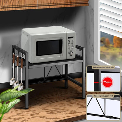 Expandable Microwave Shelf Organizer Rack 42–64cm