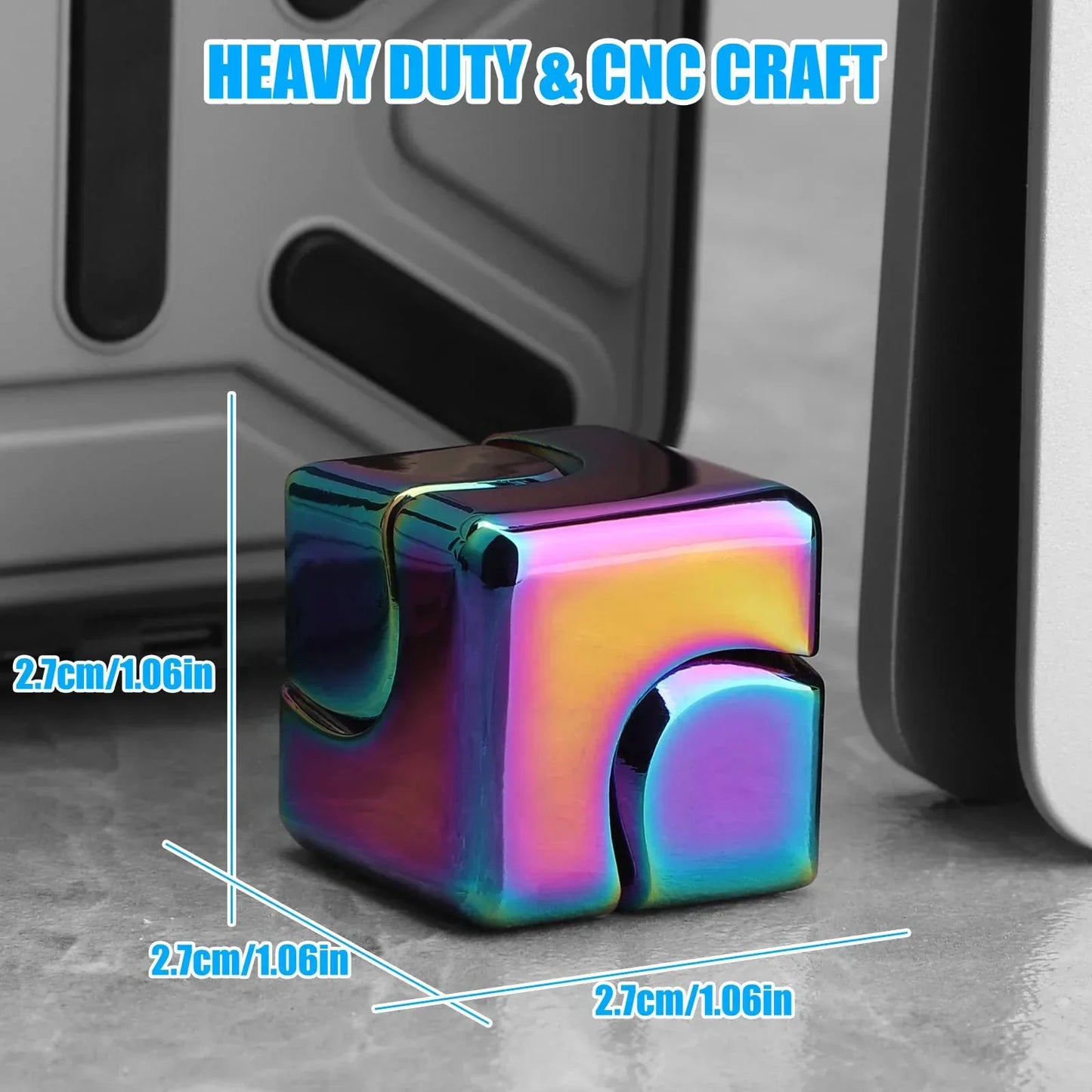 Metal Cube Spinner Fidget Toy for Stress & Focus