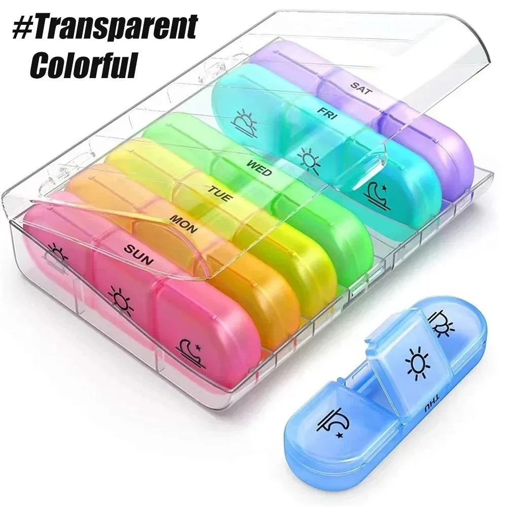 Weekly Medicine Storage Organizer Pill Box Holder Container Pill Case Medicine Tablet Portable Dispenser Organizer