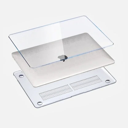Crystal Clear MacBook Hard Case Cover 13–16 Inch Protective Shell
