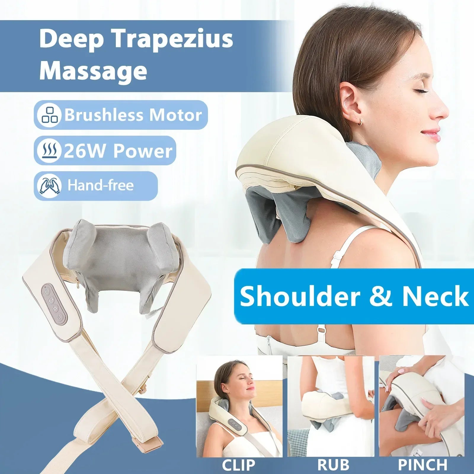 Urbizia Brushless Motor Neck And Shoulder Massager - Urbizia