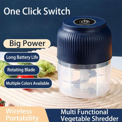 250ml Mini Wireless Electric Vegetable & Garlic Chopper – USB Rechargeable - Urbizia