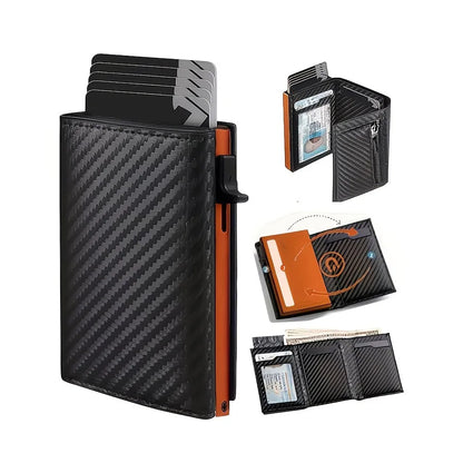 Slim RFID Pop-Up Metal Wallet for Men