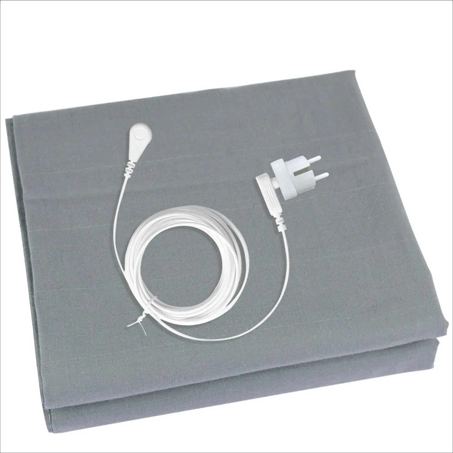 10% Silver Fiber Grounding Sheet – Organic Cotton Flat Bedsheet with Grounding Cord - Urbizia