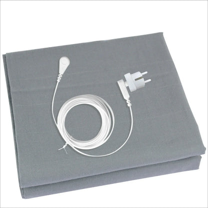 10% Silver Fiber Grounding Sheet – Organic Cotton Flat Bedsheet with Grounding Cord - Urbizia