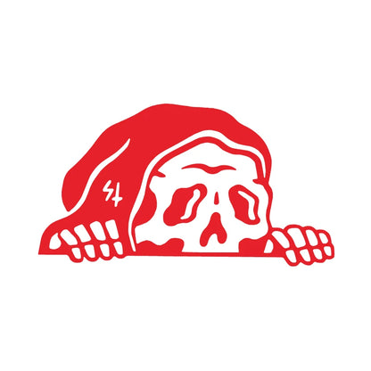 Grim Reaper Vinyl Sticker – Spooky Skeleton Peeker Decal