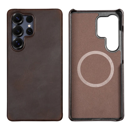 Retro for Magsafe Case for Samsung Galaxy S26 S24 S25 Ultra Plus S26+ Luxury Genuine PULL-UP Leather Magnetic Phone Back Cover