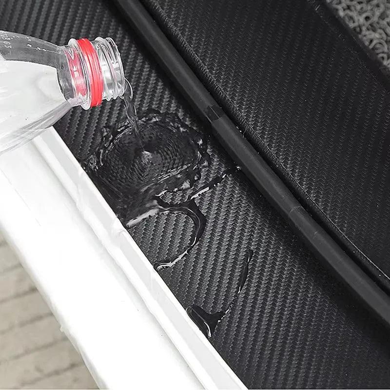 Carbon Fiber Car Door Sill Protection Strip – 4-Pack