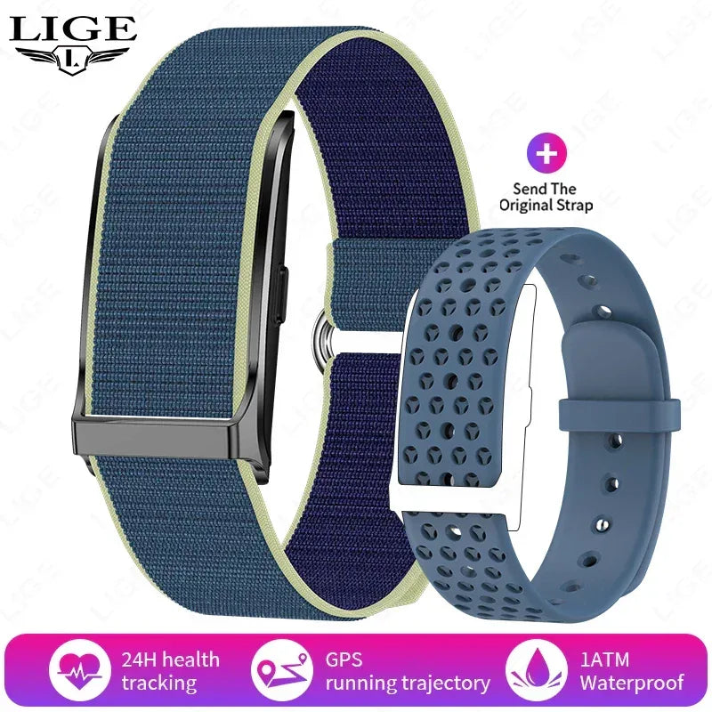 LIGE No Screen Smart Watch Men's Sports Outdoors Fitness Heart Rate Monitor 1ATM Waterproof New Smartwatch For Andrio IOS 2025 - Urbizia