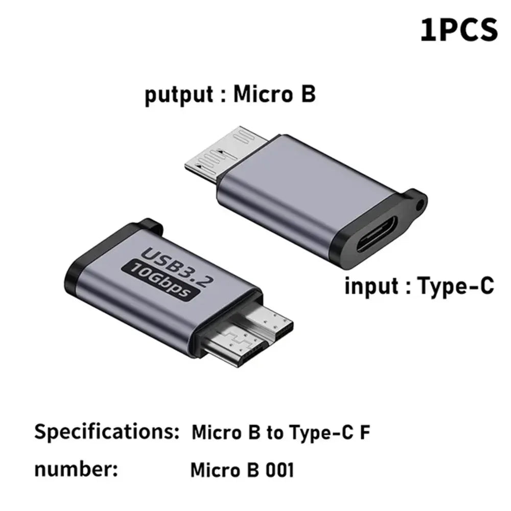 USB 3.0 Micro B to Type-C OTG Adapter High Speed