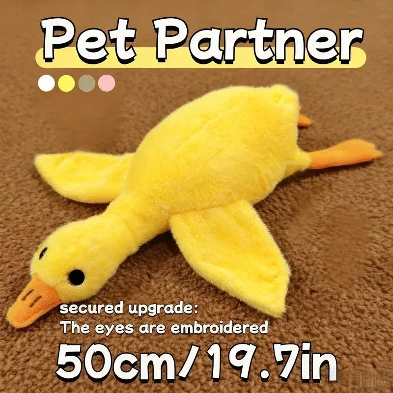 50cm Soft Colorful Duck Plush Toy for Cats Dogs Relax Pet Companion Anxiety-Relieving Dog Buddy Energy Release Gift for Pets - Urbizia