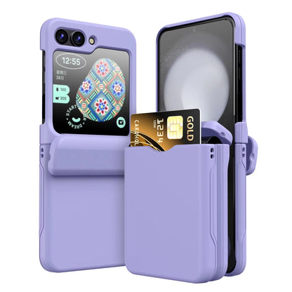 Flip Cover Card Insertion Phone Case For Samsung Galaxy Z Flip 8 Galaxy Z Flip 7 5 4 6 Shockproof Fall Prevention Phone Cover