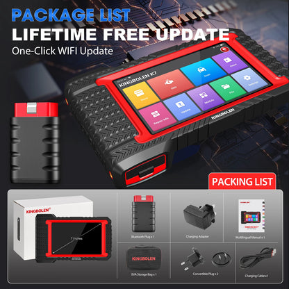 Lifetime Free Update KINGBOLEN K7 ALL System Car Diagnostic Tools ECU Coding Active Test 28 Resets PK LAUNCH X431 CRP919E BT