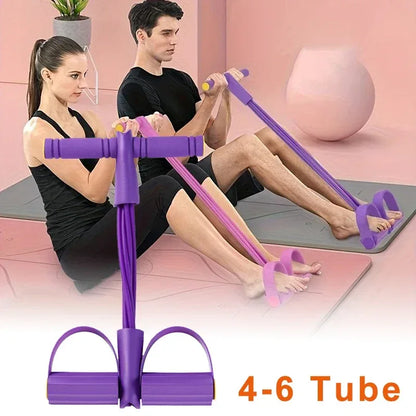 4-Level Resistance Band Tensioner with Non-Slip Handles - Home Fitness Equipment for Abdominal Muscle Training Yoga Abdominal - Urbizia