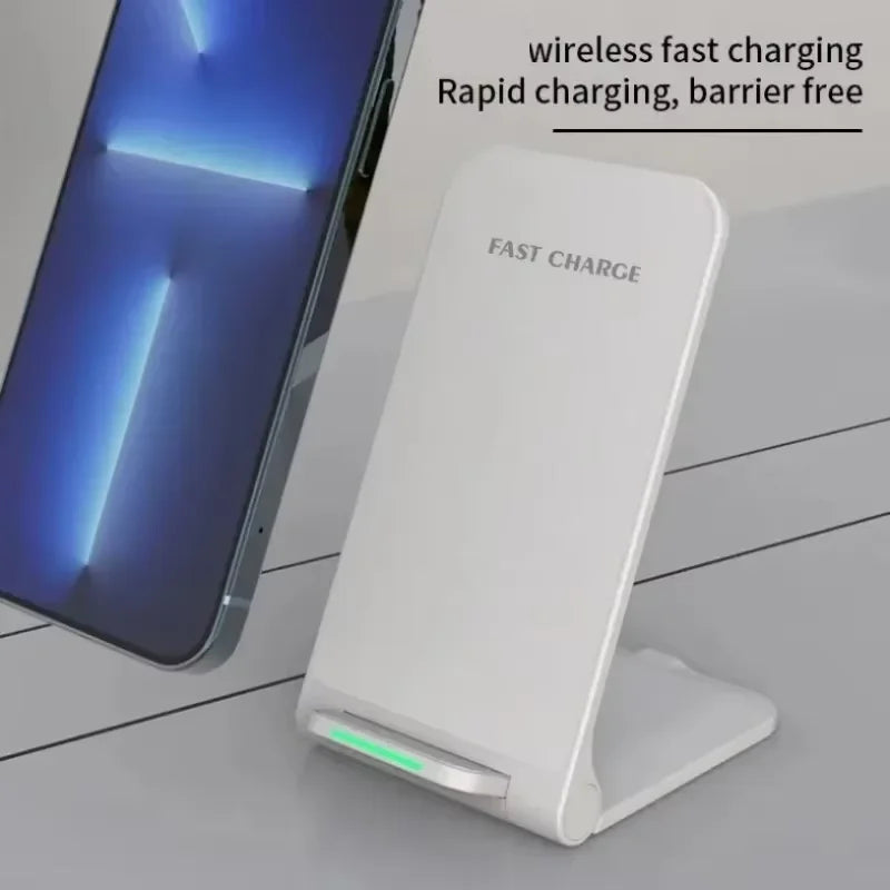 Wireless Charger Station Earphone Phone Fast Charging Charger Holder For iPhone 17 16 15 14 13 Pro Max Samsung S24 S23 Xiaomi