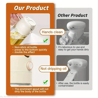 2-in-1 Oil Sprayer Bottle 500ml Cooking Spray Tool