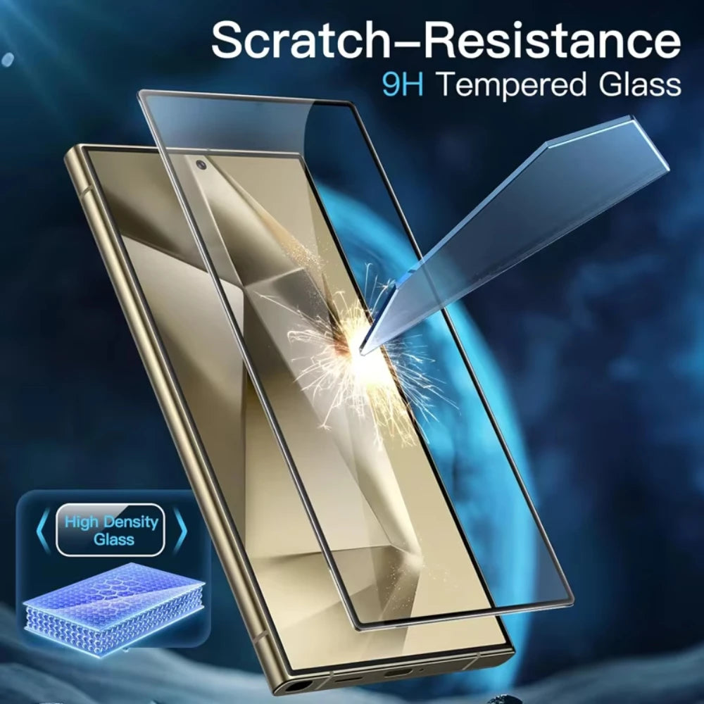 NNBILI 4PCS Full Cover Tempered Glass for Samsung Galaxy S26 S25 Ultra S24 25 Plus S22 S21 S23 Protective Screen Protector Film