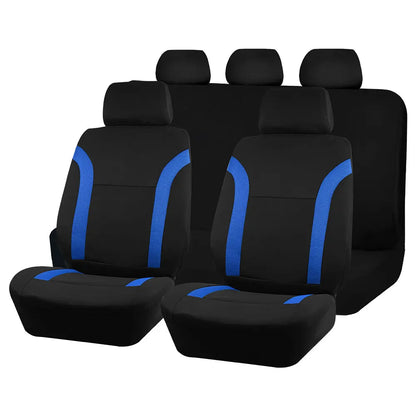 AUTO PLUS Sports Universal Polyester Car Seat Cover Set Fit Most Car Plain Fabric Bicolor Stylish Car Accessories Seat Protector