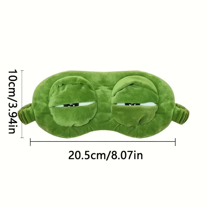 3D Frog Sleep Mask Natural Sleeping Eyeshade Women Men Creative Cartoon Soft Portable Blindfold Travel Office Eyepatch