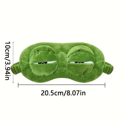 3D Frog Sleep Mask Natural Sleeping Eyeshade Women Men Creative Cartoon Soft Portable Blindfold Travel Office Eyepatch