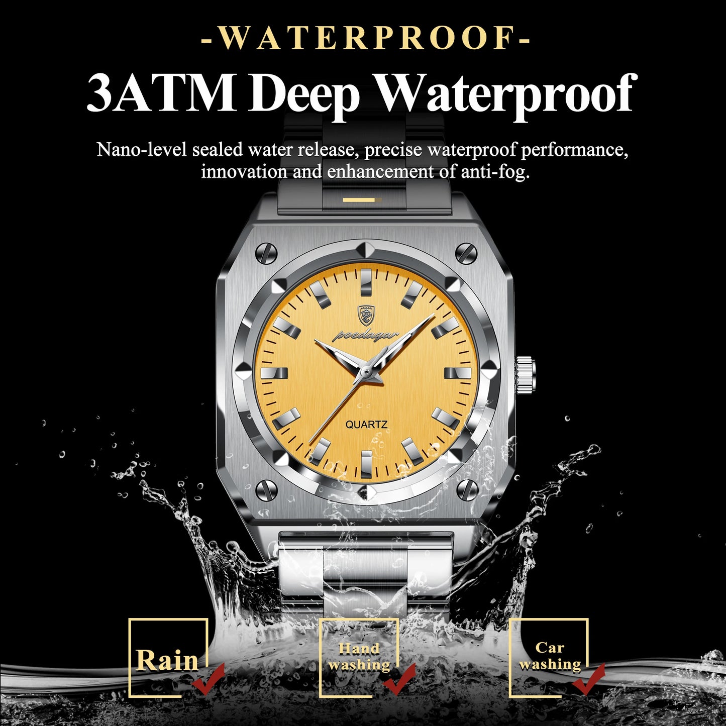 POEDAGAR Elegant Ladies Wristwatch Waterproof Stainless Steel Luminous Exquisite Woman Watch Quartz High Quality Women's Watches