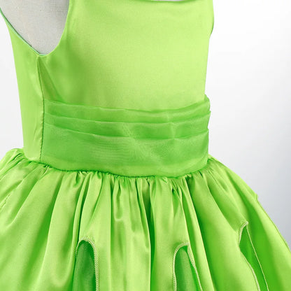 Girls Flower Fairy Dress – Kids Princess Costume with Wings, Halloween & Party Tinkerbell Dress