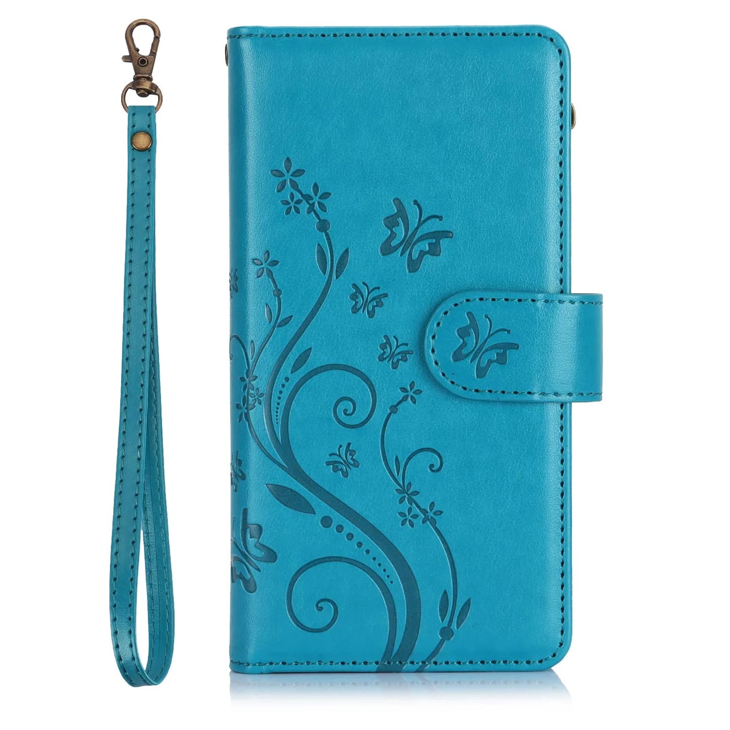 WEFOR for Samsung Galaxy A57 A37 A56 A36 5G A17 A26 A16 A07 A06 Wallet Case, 6 Card Slots/Zipper Pocket, Detachable Wrist Strap