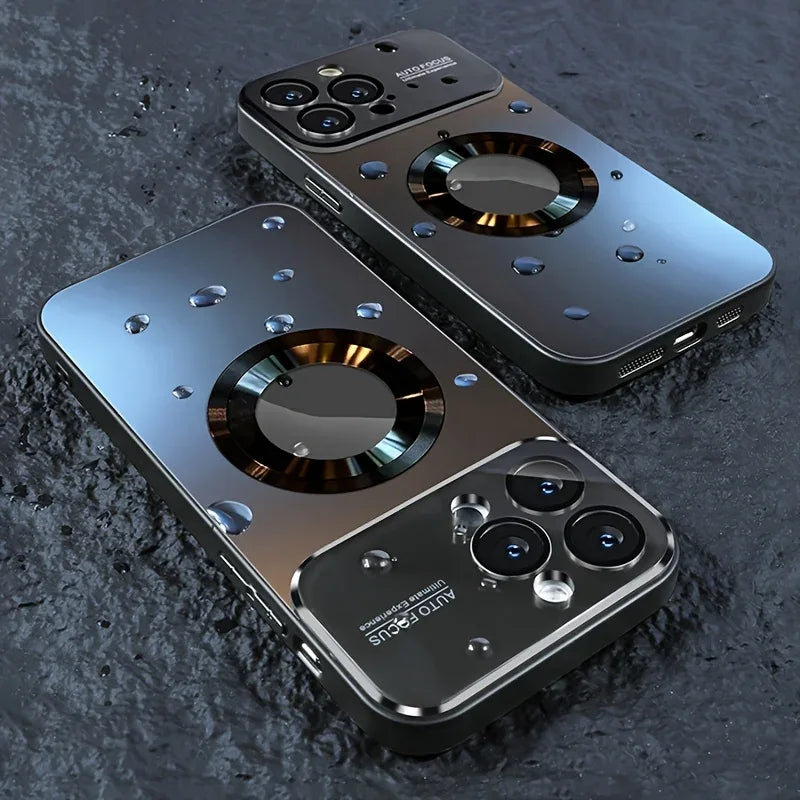 Luxury Glass MagSafe Magnetic iPhone Case Shockproof Cover