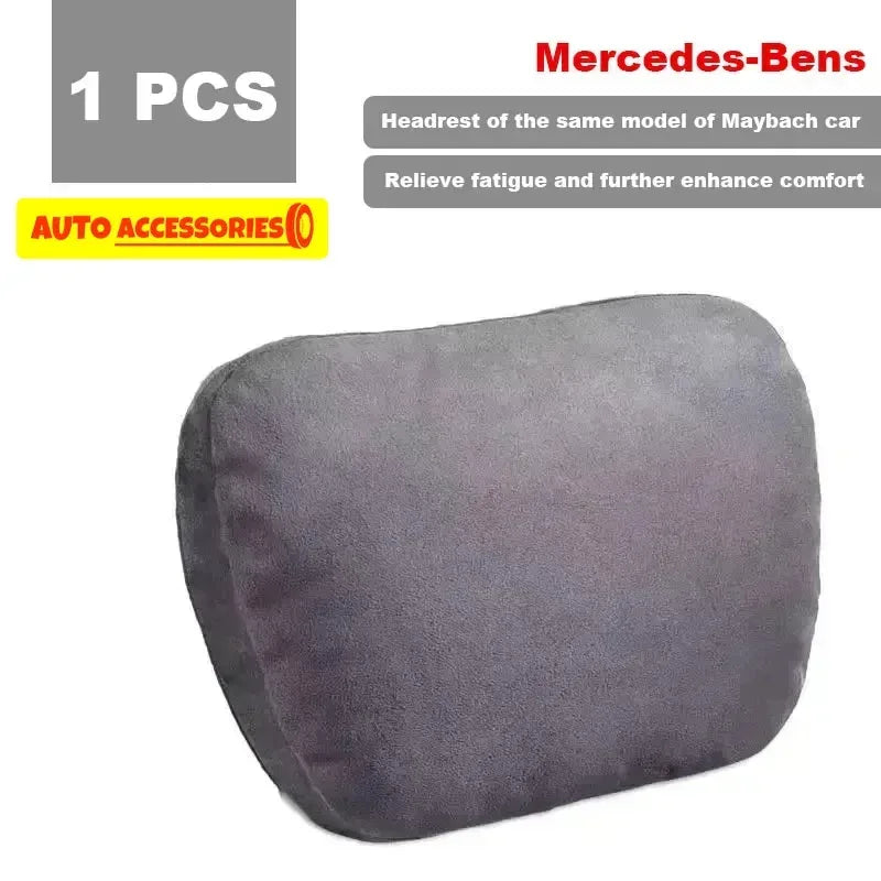 Car Headrest Neck Support Pillow – Maybach Design, Soft & Adjustable - Urbizia