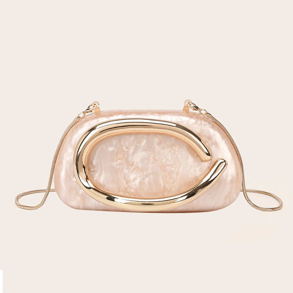 Fashion Women's Handbag Bride Metal Gold Women Luxury Evening Banquet Clutch Bag Shoulder Wedding Purse Party Crossbody Bag