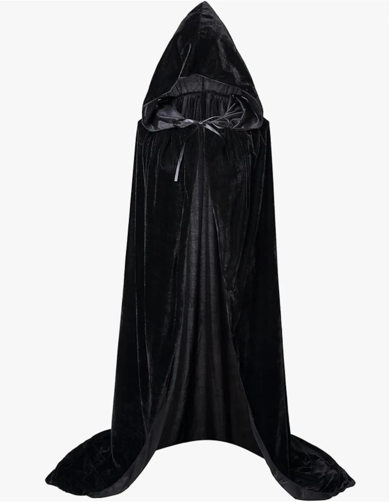 Christmas Pleuche Velvet Hooded Cloak Cape – Medieval Witch, Wicca, Vampire Halloween & Cosplay Costume