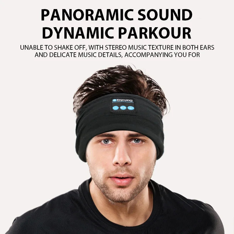 Yoga Hairbands Wireless Bluetooth Headphones Soft Elastic Sports Headbands Sleeping Music Eye Mask Outdoor Sweatband Earphones