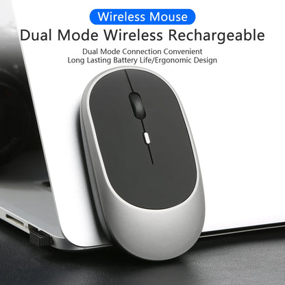 Wireless Mouse Bluetooth-compatible 2.4G Computer Mice Portable Rechargeable Dual mode Mouse for iPad Laptop Desktop Huawei/Mac