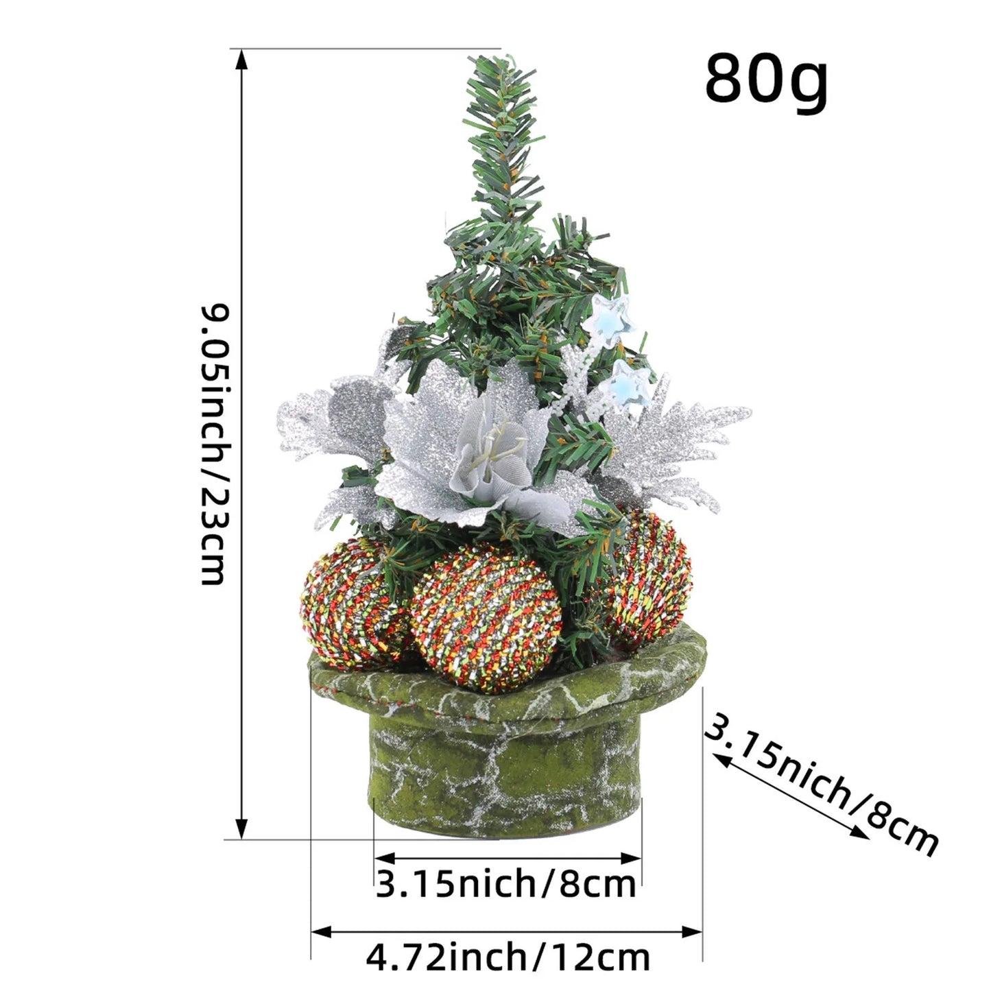 Mini Tabletop Christmas Tree – 30cm Holiday Decoration